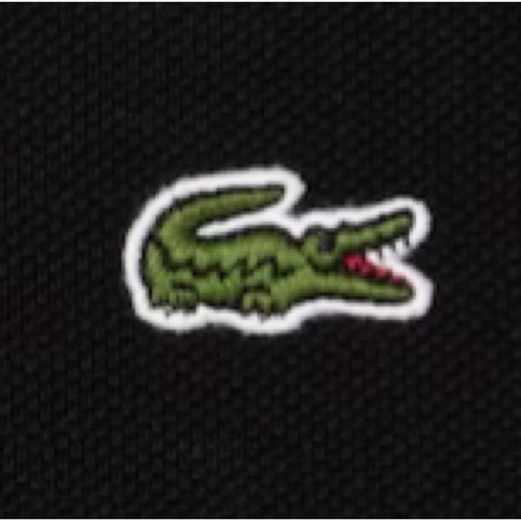 LACOSTE Kids, boys, girls unisex short sleeve black IZOD Polo, LARGE - Picture 2 of 8